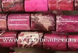 CDE1320 15.5 inches 6*8mm tube sea sediment jasper beads