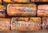 CDE1350 15.5 inches 8*16mm tube sea sediment jasper beads