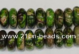 CDE136 15.5 inches 6*14mm rondelle dyed sea sediment jasper beads