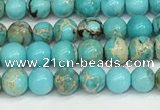 CDE1366 15.5 inches 4mm round sea sediment jasper beads wholesale