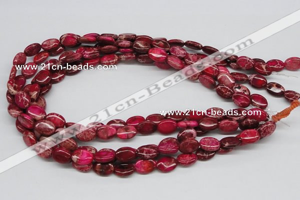 CDE14 15.5 inches 10*14mm oval dyed sea sediment jasper beads