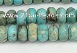 CDE1400 15.5 inches 3*4mm rondelle sea sediment jasper beads