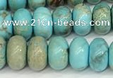 CDE1402 15.5 inches 6*10mm rondelle sea sediment jasper beads