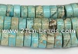 CDE1407 15.5 inches 3*6mm heishi sea sediment jasper beads wholesale