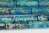 CDE1425 15.5 inches 4*13mm tube sea sediment jasper beads wholesale