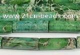 CDE1427 15.5 inches 4*13mm tube sea sediment jasper beads wholesale