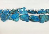 CDE1435 25*35mm - 35*45mm freefrom sea sediment jasper slab beads