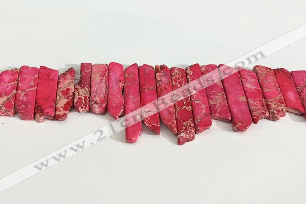 CDE1452 Top drilled 8*15mm - 10*60mm sticks sea sediment jasper beads