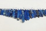 CDE1455 Top drilled 8*15mm - 10*60mm sticks sea sediment jasper beads