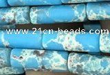 CDE1475 15.5 inches 4*13mm tube synthetic sea sediment jasper beads