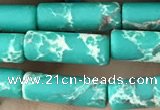 CDE1476 15.5 inches 4*13mm tube synthetic sea sediment jasper beads