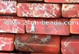 CDE1481 15.5 inches 4*13mm cuboid sea sediment jasper beads