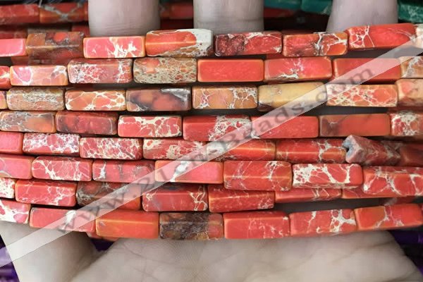 CDE1481 15.5 inches 4*13mm cuboid sea sediment jasper beads