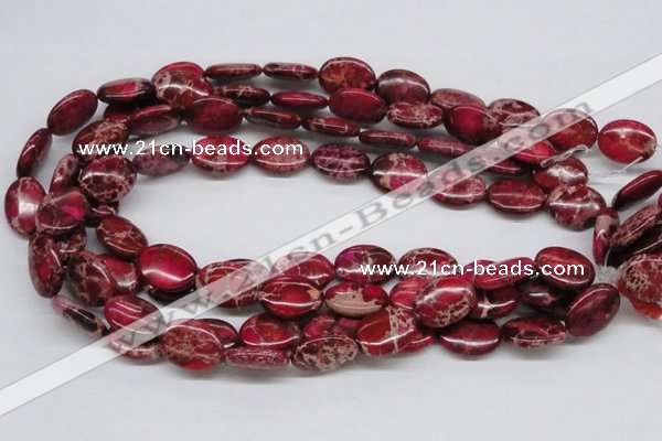 CDE15 15.5 inches 15*20mm oval dyed sea sediment jasper beads