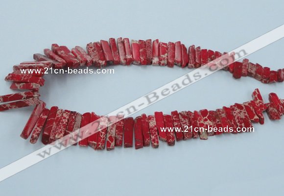 CDE1512 Top drilled 5*15mm - 6*55mm sticks sea sediment jasper beads