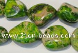 CDE154 15.5 inches 15*20mm nugget dyed sea sediment jasper beads