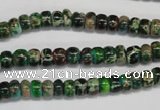 CDE159 15.5 inches 4*6mm rondelle dyed sea sediment jasper beads