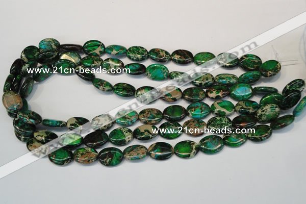 CDE181 15.5 inches 12*16mm oval dyed sea sediment jasper beads