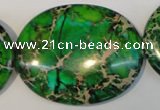 CDE189 15.5 inches 35*45mm oval dyed sea sediment jasper beads