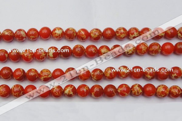 CDE2005 15.5 inches 14mm round dyed sea sediment jasper beads