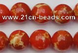 CDE2006 15.5 inches 16mm round dyed sea sediment jasper beads