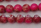 CDE2013 15.5 inches 8mm round dyed sea sediment jasper beads