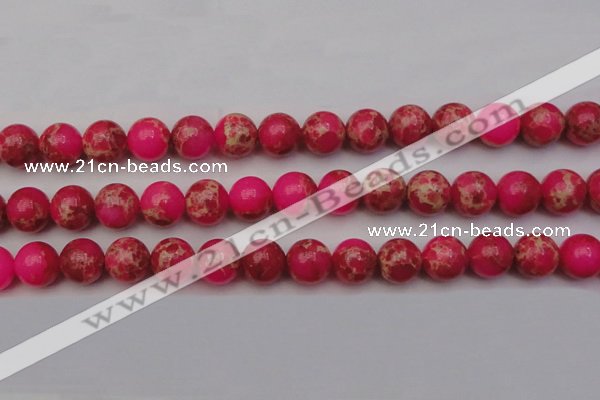CDE2016 15.5 inches 14mm round dyed sea sediment jasper beads