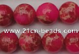 CDE2017 15.5 inches 16mm round dyed sea sediment jasper beads