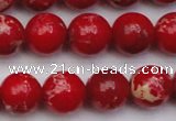 CDE2026 15.5 inches 12mm round dyed sea sediment jasper beads