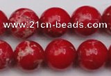 CDE2027 15.5 inches 14mm round dyed sea sediment jasper beads