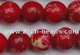 CDE2028 15.5 inches 16mm round dyed sea sediment jasper beads