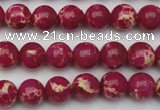 CDE2034 15.5 inches 6mm round dyed sea sediment jasper beads