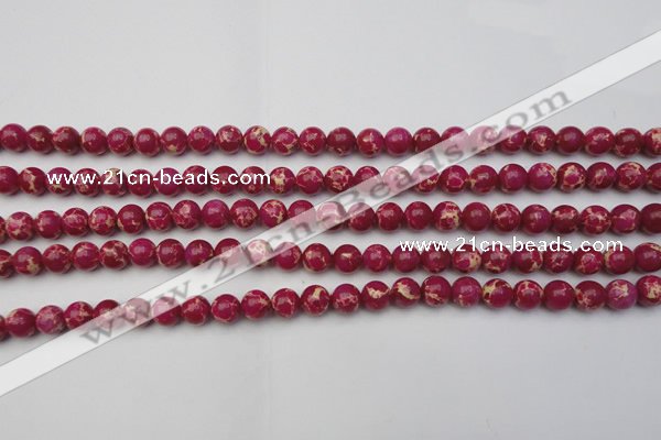 CDE2034 15.5 inches 6mm round dyed sea sediment jasper beads