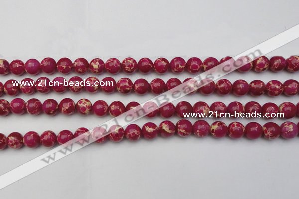 CDE2036 15.5 inches 10mm round dyed sea sediment jasper beads