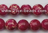 CDE2037 15.5 inches 12mm round dyed sea sediment jasper beads