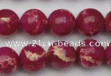 CDE2038 15.5 inches 14mm round dyed sea sediment jasper beads