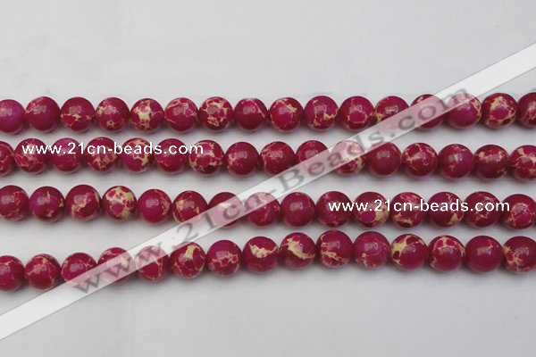 CDE2038 15.5 inches 14mm round dyed sea sediment jasper beads