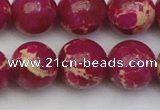 CDE2039 15.5 inches 16mm round dyed sea sediment jasper beads