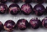 CDE2049 15.5 inches 14mm round dyed sea sediment jasper beads