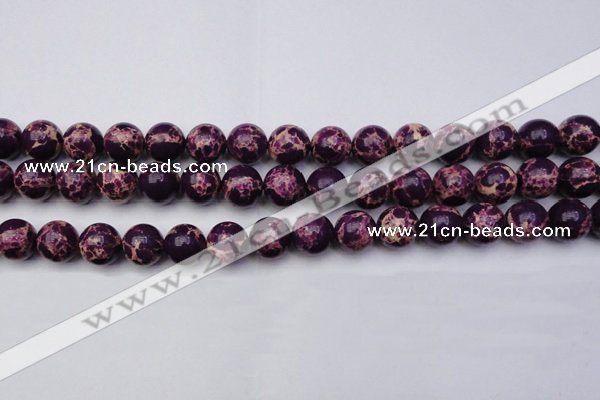 CDE2049 15.5 inches 14mm round dyed sea sediment jasper beads