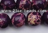 CDE2051 15.5 inches 18mm round dyed sea sediment jasper beads