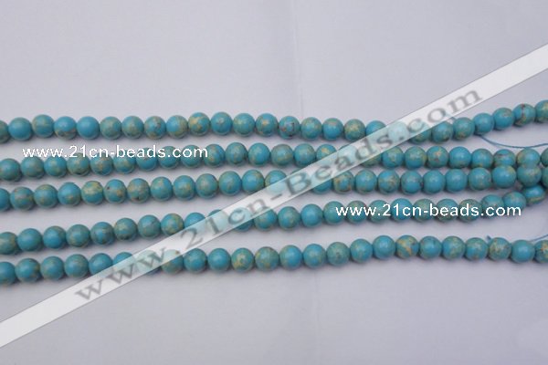 CDE2055 15.5 inches 4mm round dyed sea sediment jasper beads