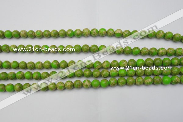 CDE2066 15.5 inches 4mm round dyed sea sediment jasper beads