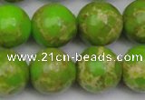 CDE2074 15.5 inches 20mm round dyed sea sediment jasper beads