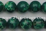 CDE2082 15.5 inches 14mm round dyed sea sediment jasper beads