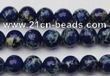 CDE2088 15.5 inches 4mm round dyed sea sediment jasper beads