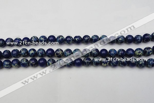 CDE2091 15.5 inches 10mm round dyed sea sediment jasper beads