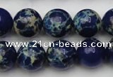 CDE2092 15.5 inches 12mm round dyed sea sediment jasper beads