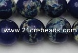 CDE2094 15.5 inches 16mm round dyed sea sediment jasper beads