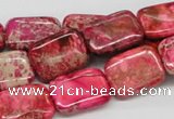 CDE21 15.5 inches 13*18mm rectangle dyed sea sediment jasper beads